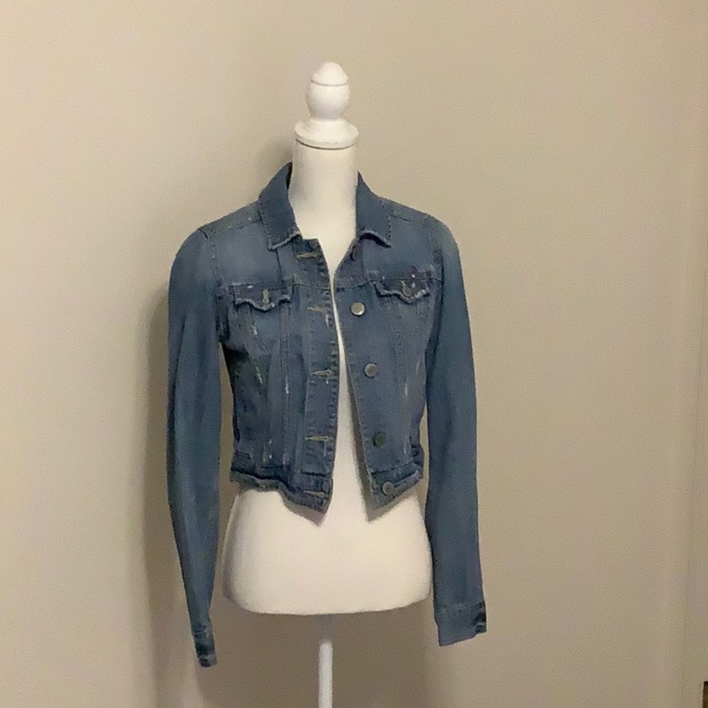 American Eagle Distressed Denim Jacket